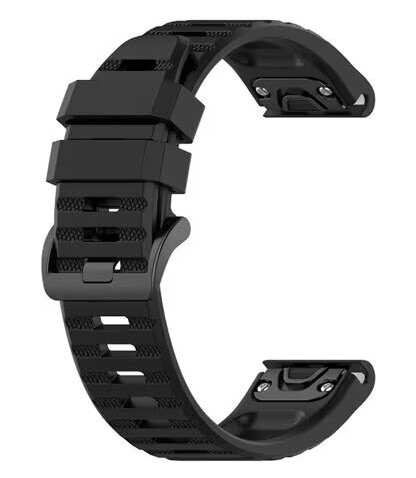 Armbånd i silikon til Garmin Fenix ​​​​6X - 26mm - Svart
