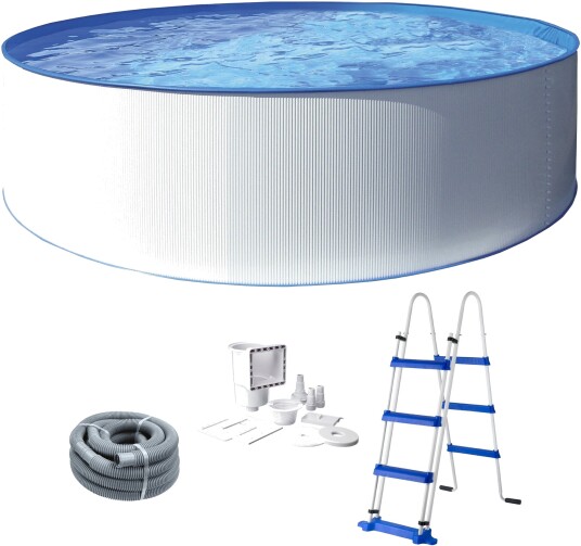 Swim & Fun Kreta XL Bassengsett 360x120 cm Hvit