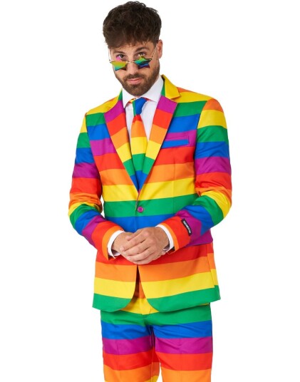 Regnbuefarget Dress til Herre Suitmeister X Large
