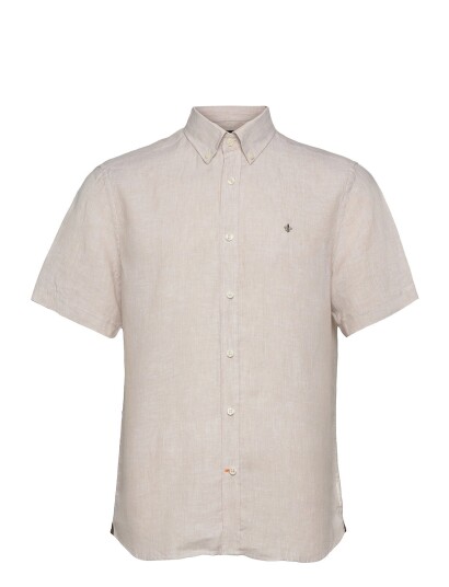Morris Douglas Linen Ss Shirt Classic Fit Beige XS