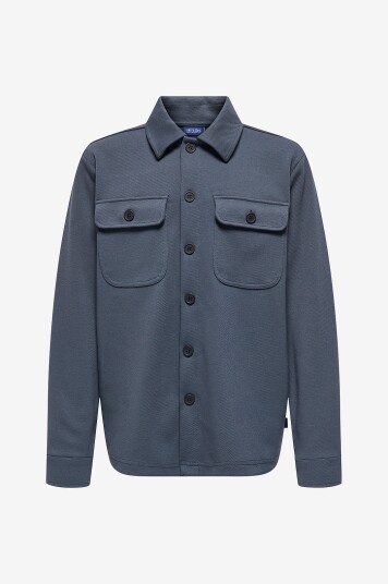 Only & Sons Junior Overtreksskjorte osjNew Kodyl Overshirt Sweat Blå
