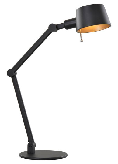 Lucande Silka bordlampe, justerbar, svart