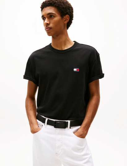 Tommy Jeans Tjm Reg Badge Tee Ext - Black - M