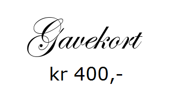Gavekort pålydende kr 400