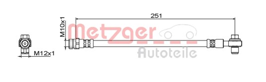 Bremseslange METZGER 4111830