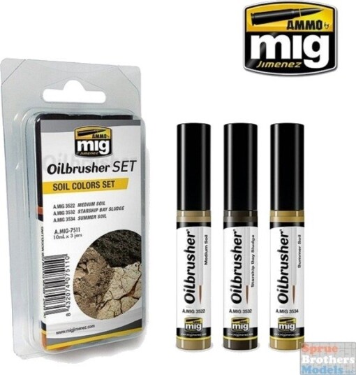 Vallejo Ammo Oilbrusher-Sett Soil Colors Set Vallejo Ammo Oilbrusher-Sett Soil Colors Set