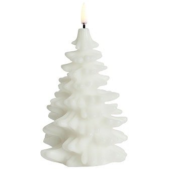 Uyuni Led Stearinlys Juletre 10x15 cm Nordic White