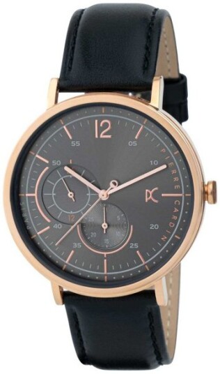 Pierre Cardin Herreklokke CBN.3023 Bonne Nouvelle Grå/Lær Ø42 mm Pierre Cardin Herreklokke CBN.3023 Bonne Nouvelle Grå/Lær Ø42 mm
