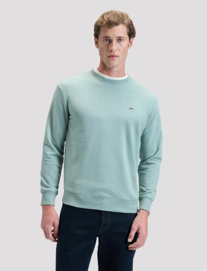 Lee Jeans Patch Crew Sws   Green   M x 00
