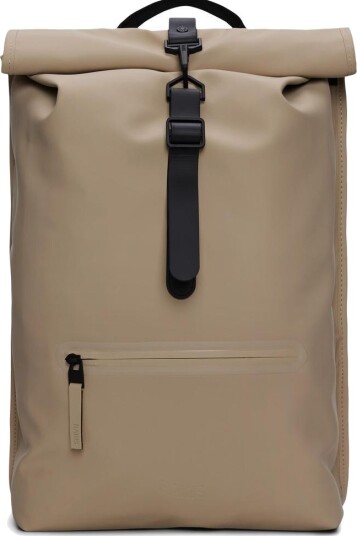 Rains Rolltop Rucksack W3 Beige ONE SIZE Rains Rolltop Rucksack W3 Beige ONE SIZE