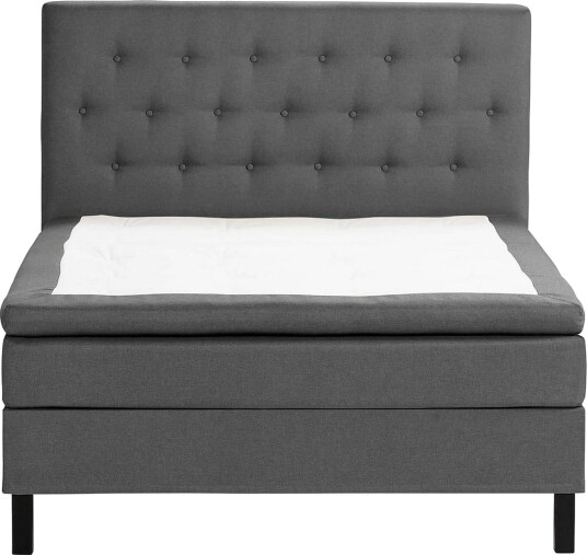 Scarlett Sengepakke 120x200 Skummadrass Knappet gavl Mørkegrå
