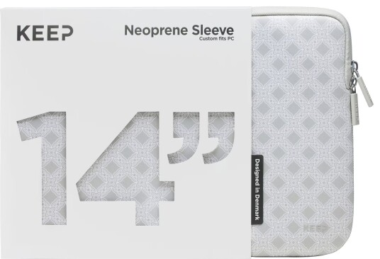 KEEP 14" PC neopren etui (Silver Floral Ornament) KEEP 14" PC neopren etui (Silver Floral Ornament)