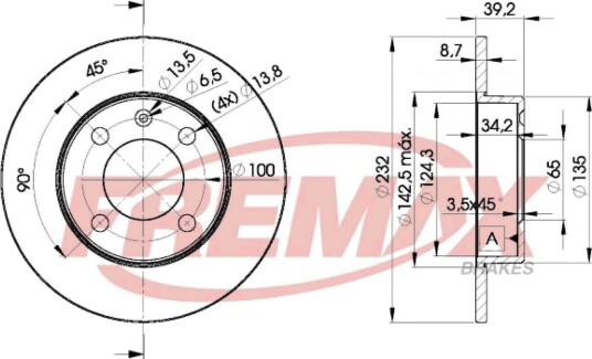 Bremseskive FREMAX BD-5608