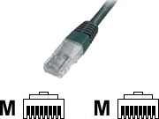 Digitus Rj 45 Cat 5E Utp Svart 0.5 M