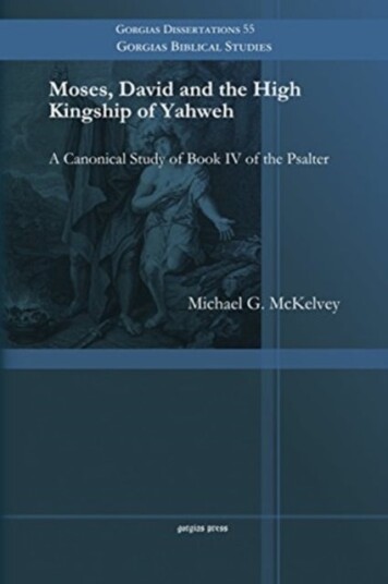 Moses David and the High Kingship of Yahweh
