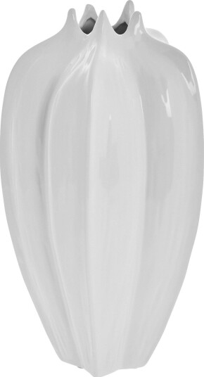 Lene Bjerre Jielle Vase 20X20X36.5 Cm. White - WHITE - 20X 36.5X 20 cm
