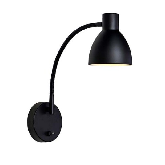 DENNIS Vegglampe – Svart GU10 med fleksibel arm
