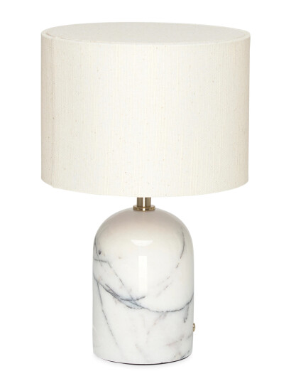 ENKEL LIVING Flair Mini Table Lamp White Black Marble Base White H28CM ENKEL LIVING Flair Mini Table Lamp White Black Marble Base White H28CM