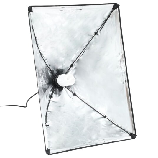vidaXL Fotostudiosett med softbokslys og bakgrunn
