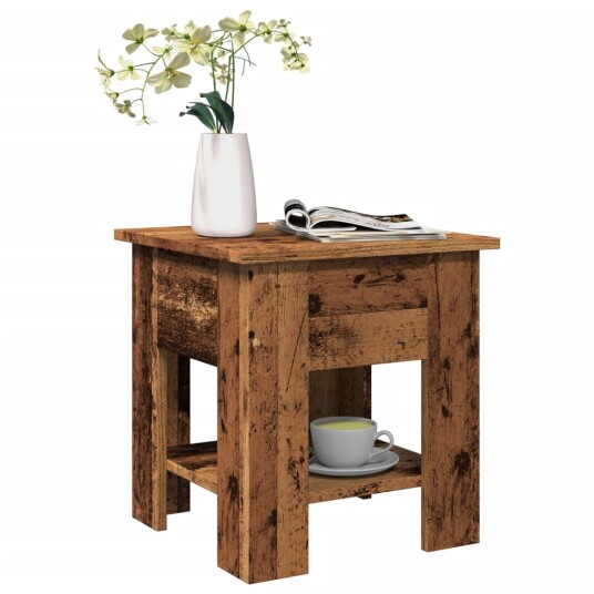Salongbord gammelt tre 40x40x42 cm konstruert tre 8721158441379