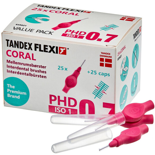 Tandex Flexi 25 stk. Spaltebørster ISO 1 CORAL