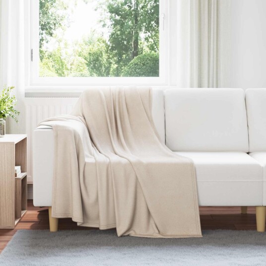 vidaXL Kastepledd 24 pcs Beige 170 x 130 cm Fleece