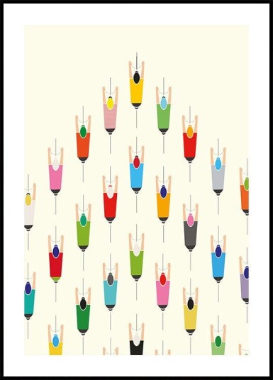 Leading the Pack Cycling Art Print Plakat Plakat / 30x40cm Leading the Pack Cycling Art Print Plakat Plakat / 30x40cm