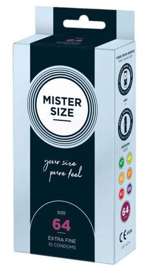 Mister Size Pure Feel-kondomer – 10 stk - Klar - 64 mm Mister Size Pure Feel-kondomer – 10 stk - Klar - 64 mm