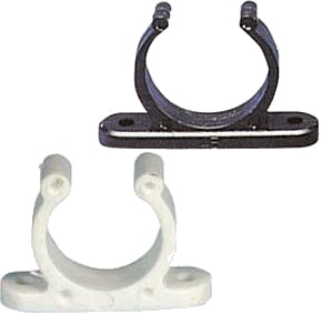Nylon hakeklemme - 40 mm - hvit