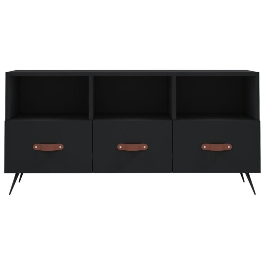 vidaXL TV-benk svart 102x36x50 cm konstruert tre 8720845944308