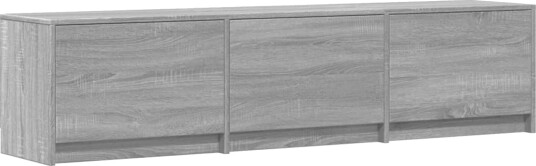  TV skap med LED Grå Sonoma 165 x 34 x 40 cm Konstruert tre