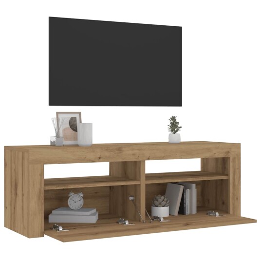  Nattbord 2 stk med LED artisan eik 60x35x40 cm 8721158760562