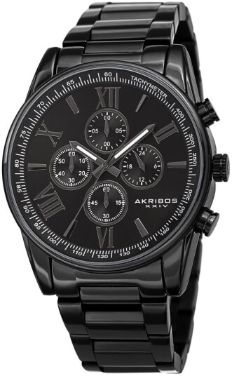 Akribos XXIV Herreklokke AK1072BK Complication Sort/Stål Ø45 mm