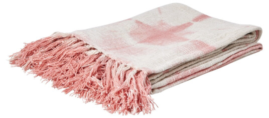 Rice Cotton Quilt Tie & Dye Throw 150x125 cm Soft Pink