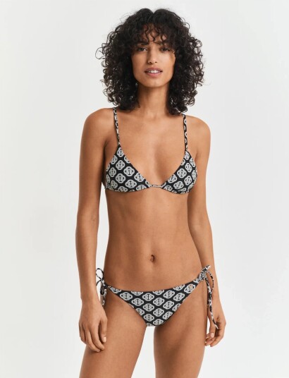GANT Monogram Print Triangle Top Black XS GANT Monogram Print Triangle Top Black XS