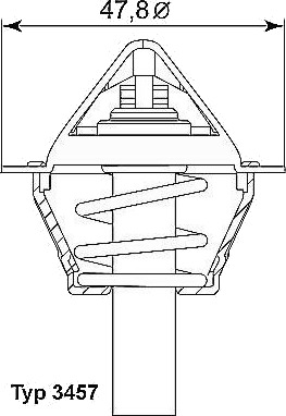 Termostat kjølemiddel WAHLER 3457.90D Termostat kjølemiddel WAHLER 3457.90D