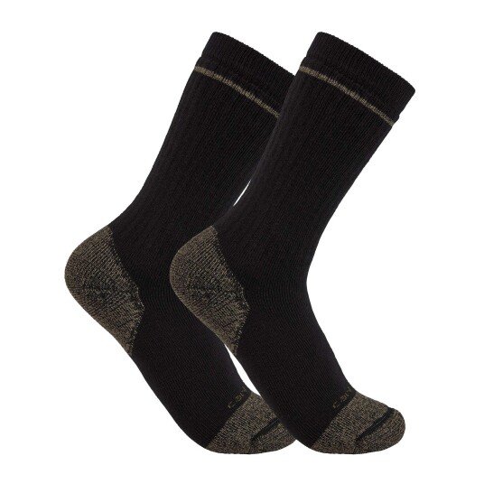 Carhartt Cotton Socks 2 Pack Men Black XL L Carhartt Cotton Socks 2 Pack Men Black XL L
