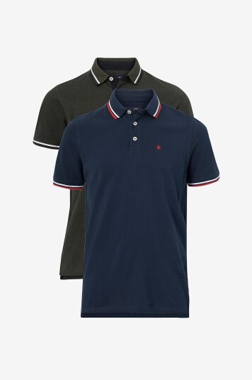 Jack & Jones Pologenser jjePaulos Polo 2 pakning Blå