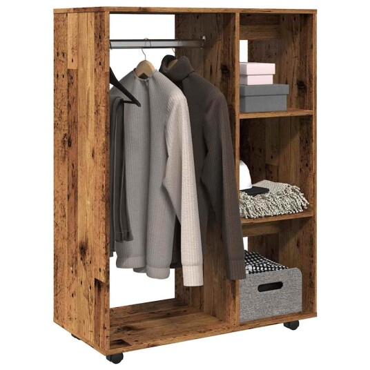Garderobe gammelt tre 80x40x110 cm konstruert tre 8721158440211