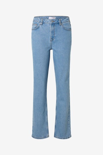 Selected FEMME - Jeans slfAlice MW Straight Lig Blue Jeans - Blå