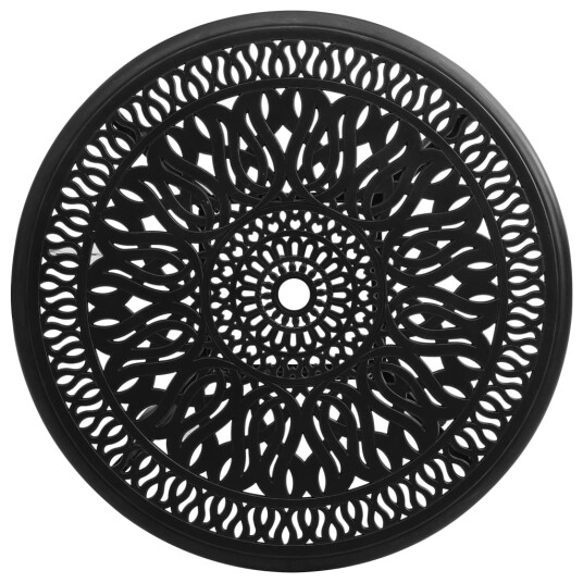 Hagebord svart 90x90x74 cm støpt aluminium 315586