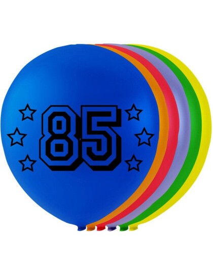 85 tall 8 stk Flerfargede Ballonger 26 cm