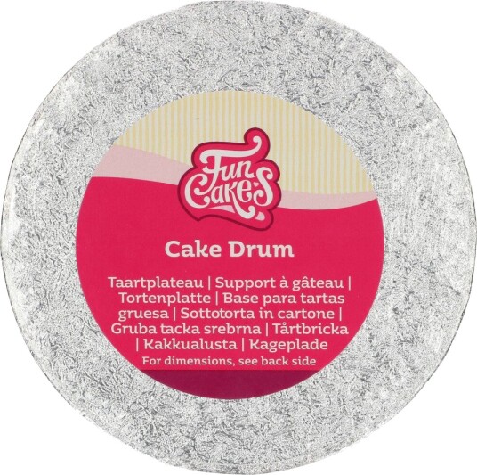 Kake Drum Rund Sølv 12,5cm