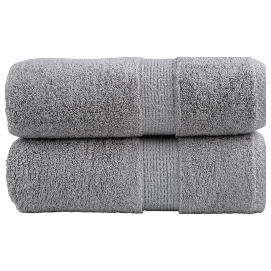 Premium gjestehåndklær SOLUND 2 stk grå 30x50 cm 600gsm Premium gjestehåndklær SOLUND 2 stk grå 30x50 cm 600gsm