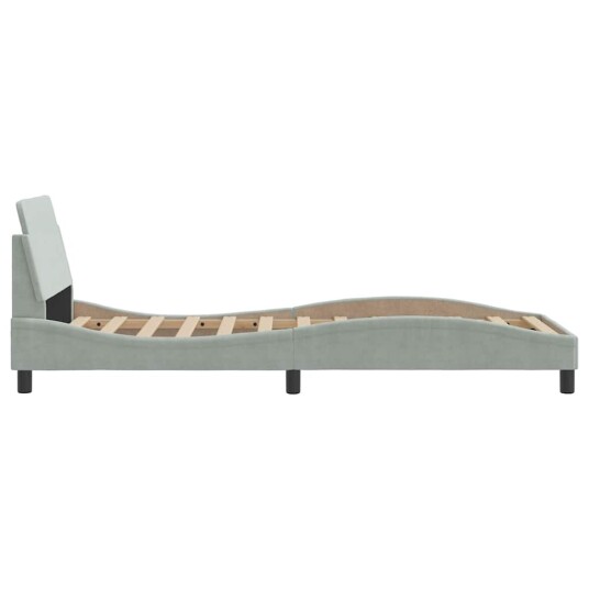 Sengeramme med hodegavl lysegrå 90x190 cm fløyel 8721012268586 Sengeramme med hodegavl lysegrå 90x190 cm fløyel 8721012268586