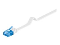 MicroConnect - Nettverkskabel - RJ-45 (hann) til RJ-45 (hann) - 5 m - UTP - CAT 6a - flertrådet, flat - hvit