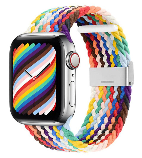 Justerbar flettet Apple Watch-rem 38/40/41 mm - Lys flerfarget