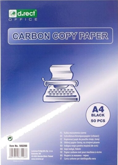 Karbonpapir Svart A4 50 Stk D.Rect