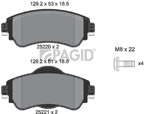 PAGID T2075N Bremseklosser