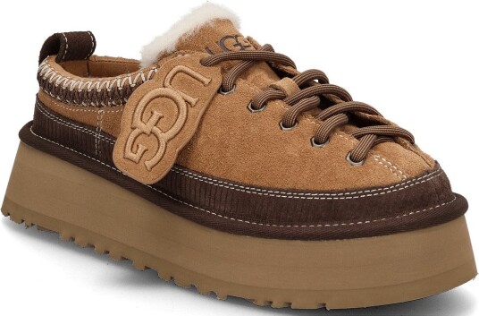 UGG W Heritage Lace Up Slipper   CHESTNUT   41
